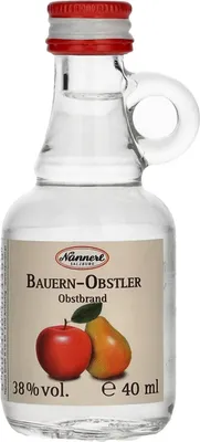 Produktbild von Nannerl BAUERN-OBSTLER 38% Vol. 0,04l im Henkel-Fläschchen
