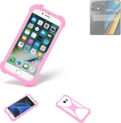 Produktbild von K-S-Trade Handy Hülle kompatibel mit Xiaomi POCO X6 5G Schutz Hülle Bumper Silikon Schutz Hülle Cover Case Silikoncase Silikonbumper TPU Softcase