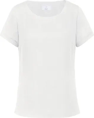 Produktbild von Greiff CHIFFON Damen Chiffon-Bluse Kurzarm Rundhals Regular Weiß 38