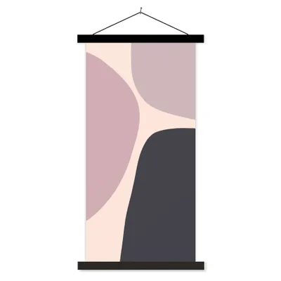 Produktbild von MuchoWow® Textilposter Pastell - Gestaltung - Minimalismus 90x180 cm mit schwarzem Rahmen - Dekoration Wohnzimmer