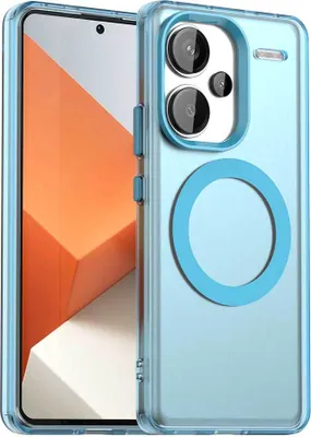 Produktbild von Magnetisch Hülle für Xiaomi Redmi Note 13 Pro+ 5G , Schlank Durchscheinend Matt Stoßfest Handyhülle Blau