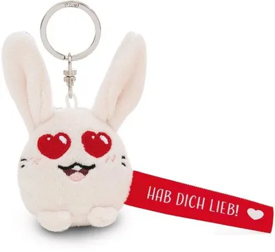Immagine prodotto di Portachiavi a forma di coniglio - Love you! 5 cm