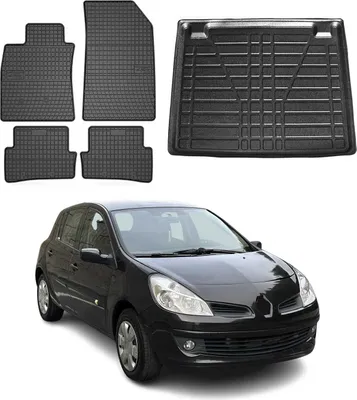 Image de Tapis & bac de coffre Set pour Renault Clio bicorps 2006-2012 Caoutchouc 5x