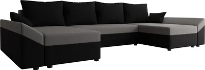 Produktbild von MIRJAN24 Ecksofa Dante U, Eckcouch, Couch mit Bettkasten und Schlaffunktion, U-Form, Wohnzimmer (Farbe: Alova 04 + Alova 36)