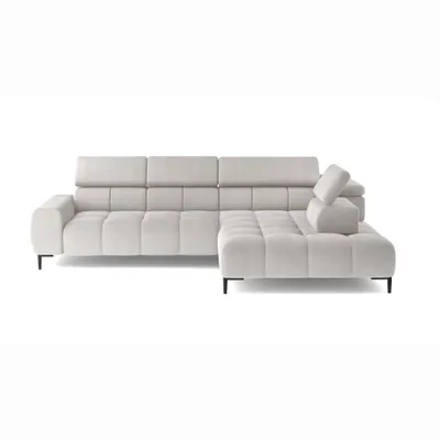 Obrázek produktu pro DomoHome rohová sedací souprava PLAZA-L látka SOLAR rohová sedací souprava včetně pohodlného, nadýchaného opěradla / dlouhé křeslo vpravo / industriální styl / tvar L vpravo | 300x99x216 cm | ESCHE
