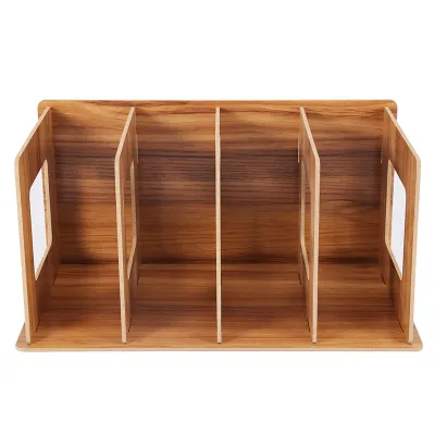 Produktbild von Holz DIY Desktop Bücherregal Rack Bücher DVD Lagerung Magazin Halter für Studenten Kinder Erwachsene #02