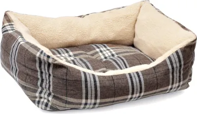 Produktbild von Aumüller Plüschsofa Schottland Braun, 50 cm - kuscheliges Hundesofa