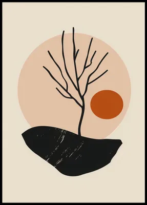 Produktbild von Plakat 64x90cm Nackter Baum