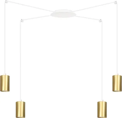 Obrázek produktu pro Lustr Emibig 4xGU10 30W TRAKER 4 WH/GOLD 527/4