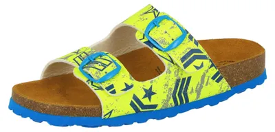 Produktbild von Lico Bioline Top Jungen Pantoletten, Neongelb/ Blau, 34 EU