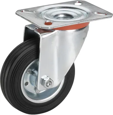 Produktbild von Lenkrolle mit Platte 100 x 30 mm, Tragkr. 70 kg