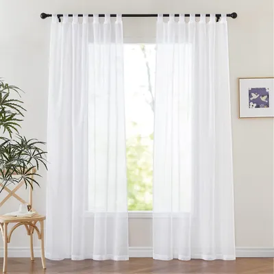 Immagine prodotto di Tende trasparenti in voile, set di 2 pannelli, 140 x 220 cm, con passanti per tenda