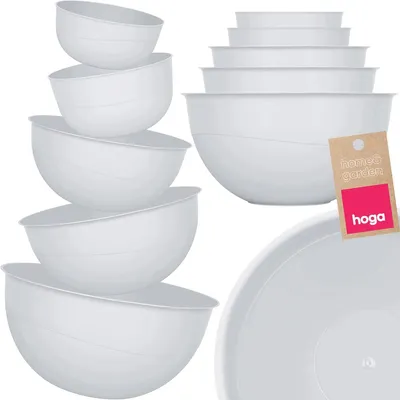 Produktbild von Hoga Küchenschüsseln Kunststoff Grau 5er Set 0,7L-5L
