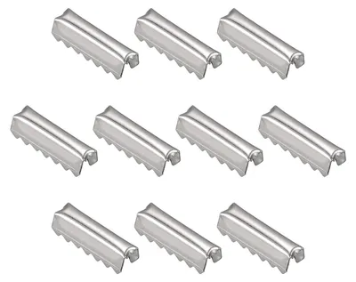 100 Stück Crimpenden 10x2,8 mm, silber, Eisen, für Schmuck & DIY