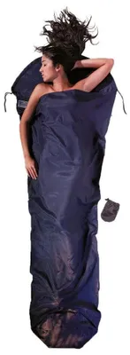 Produktbild von Cocoon Bettlaken Aus Seide ägyptischer Baumwolle Mumienfutter Blau 241 x 90-56 cm Blau 241 x 90-56 cm
