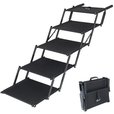 Productafbeelding van Opvouwbare Hondentrap 5 Treden - Antislip - tot 110 kg - Auto en Hoog Bed