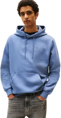 Produktbild von Tommy Jeans Herren Hoodie Regular Fit Flag Fleece mit Kapuze, Blau (Blue Moment)