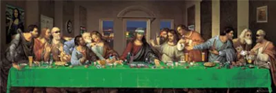 Produktbild von XXL Türposter 'Das letzte Abendmahl' – Humorvolles Design, 158x53 cm groß