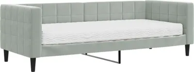 Immagine prodotto di vidaXL Letto da giorno con materasso grigio chiaro 80x200 cm in velluto