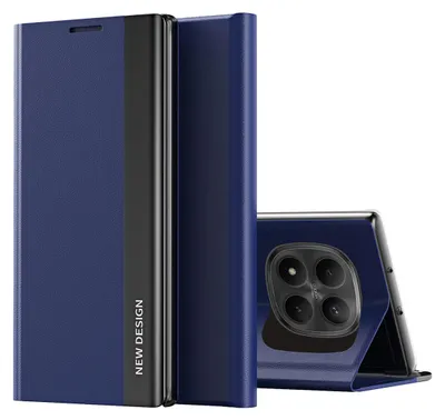 Produktbild von Hülle für Xiaomi Redmi Note 15 Pro+, Kunstleder Magnetisch Klapp Stand Schutzhülle Navy blau