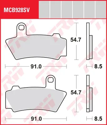 Produktbild von TRW Bremsbelag "MCB 928"