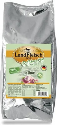Produktbild von Landfleisch Dog Softbrocken mit Ente getreidefrei 1,5kg