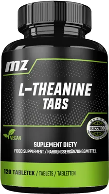 Produktbild von L-Theanin 200 mg - 120 Vegane Tabletten - fĂĽr geistige Ruhe und Klarheit