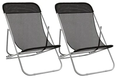 Immagine prodotto di Sedie da spiaggia pieghevoli, set da 2, regolabili e resistenti