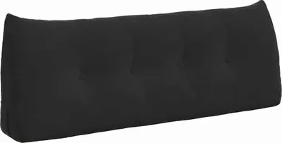 Zdjęcie produktu dla vidaXL Poduszka na plecy czarna 120 x 24 x 50 cm aksamitna