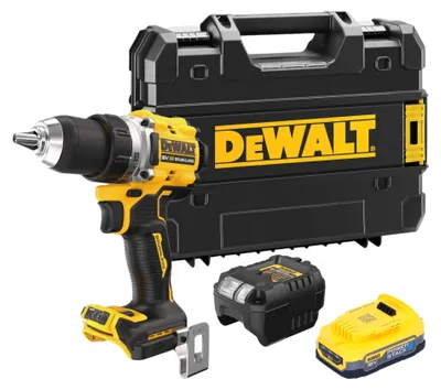 Zdjęcie produktu dla Akumulatorowa wiertarko-wkrętarka DeWalt DCD 800 E1T 18 V 90 Nm bezszczotkowa + 1x akumulator Powerstack 1,7 Ah + ładowarka + TSTAK