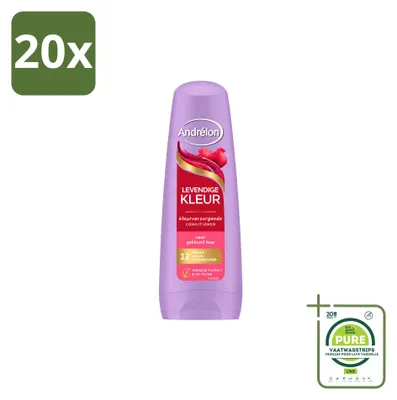 Productafbeelding van 20 x Andrélon Conditioner voor levendige kleuren - 200 ml - Grote verpakking - 20 stuks