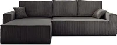 Produktbild von Best Mobilier Dellia, Ecksofa, Grau, 4 Sitz(e), Dellia, Samt, Holz