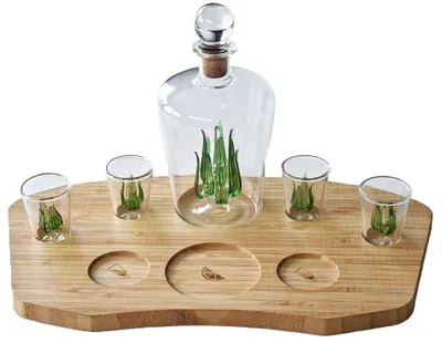 Produktbild von Dekanter-Set mit Karaffe, Tablett und Glas - 84 cl