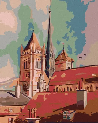 Immagine prodotto di Zuty - Dipingere con i numeri - TORRI E TETTI, 40x50 cm, senza cornice e senza tela tesa