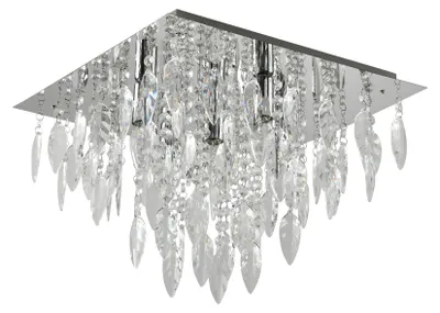 Produktbild von CRIS Kronleuchter Modern Ø42CM – Elegante 5-flammige Deckenleuchte E14 Chrom poliert mit funkelnden Besätzen