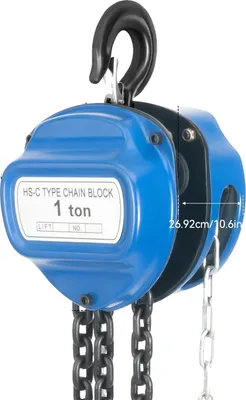 Image de Palan à chaîne, capacité de charge 1 000 kg, construction durable en acier allié, bleu