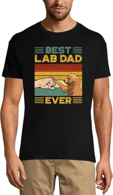 Produktbild von Herren Grafik T-Shirt Bester Labrador-Papa aller Zeiten - Labrador-Fauststoß – Best Lab Dad Ever - Labrador Fist Bump – Öko-Verantwortlich Vintage