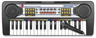 Zdjęcie produktu dla Bontempi Electronic Keyboard with microphone, Instrument muzyczny zabawka, Klawiatura MIDI, 3 lat(a), Czarny, Niebieski, Biały, Żółty