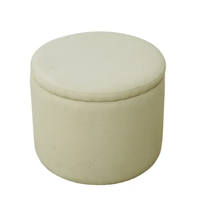 Produktbild von SVITA AMBER Aufbewahrungsbox mit Deckel Hocker mit Stauraum Sitzhocker Beige