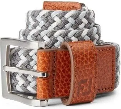 Image de Ceinture tressée Footjoy Gravel/Grey Cliff/White Regular