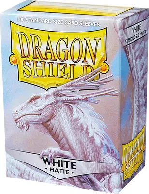 Zdjęcie produktu dla oszulki ochronne na karty Dragon Shield - Standard Sleeves Matte White (100 szt.)
