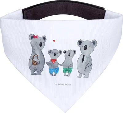 Produktbild von Mr. & Mrs. Panda Bandana Koala Familie zwei - Weiß - Geschenk, Halstuch Für Hunde, Muttertag, Schal, Koalabär, Dreieckstuch, Zusammen, Hals Tuch