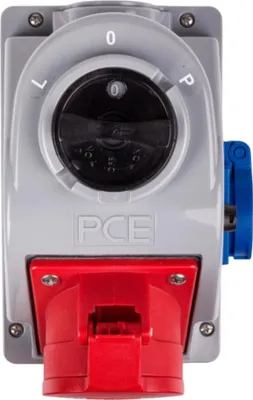 Zdjęcie produktu dla PCE COMBO-POL Gniazdo Stałe z Wyłącznikiem L-O-P 32A 400V IP44 960625411W