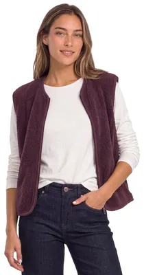 Produktbild von Street One Teddy-Weste mit Zipper und Corddetails rustic rouge 36