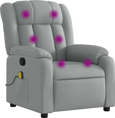 Produktbild von vidaXL Massagesessel Hellgrau Stoff