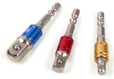 Obrázok produktu pre Adaptéry na bity 1/4'' 3/8'' 1/2'', 3ks HBM