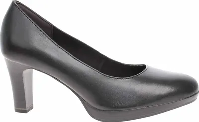 Image de Tamaris Femmes Escarpins en cuir à talon bloc et semelle souple TOUCHit 1-22410-41, Taille:42 EU, Couleur:Noir