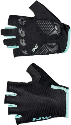 Produktbild von Damenhandschuhe Northwave Active Woman Short Finger Glove Schwarz/Hellblau, Größe: XS