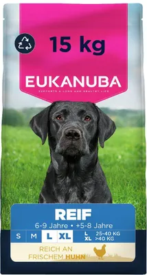 Productafbeelding van Eukanuba Senior Large, voeding voor oudere grote honden, rijk aan vers kippenvlees, 15 kg