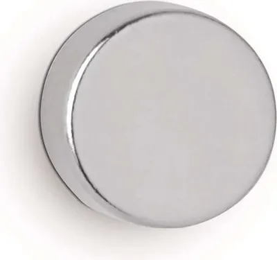 Produktbild von MAUL Magnet rund 10 Stück 1,5 kg Stahl Metall Neodym magnetisch Ø 0.8 x 0.3 cm silber